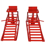 2 vnt. Metalinės hidraulinės automobilio remonto rampos 5 tonų talpos Garažo automobilio keltuvas Hidraulinės rampos įprastam padangų keitimui 11000 svarų Rei 2PCS