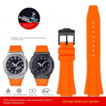 Skirta Casio G-SHOCK GA-2100 GA-2110 Mink&scaron;tas guminis laikrodžio dirželis GM-5600 GA2100 GM2110 Greito atsegimo silikoninis laikrodžio dirželis Vyri&scaron;kas apyrankė 16mm black