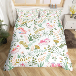 Kawai tinginys mink&scaron;tas antklodės užvalkalas dvigulei karali&scaron;kajai vaikams vaikams de&scaron;imt laukinių gyvūnų ra&scaron;tas baltas &scaron;iltas užvalkalas antklodei kartoninis boho gėlių augalų patalynės komplektas 120*200cm Single