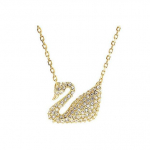 Swarovski kristalas paauksuotas gulės karoliai moterims 5063921 Box (Random Color)