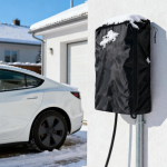 Elektromobilio įkroviklio apsauga nuo dulkių Įkroviklio PU vandeniui atsparus dangtelis Lauko apsaugai Juodas PU vandeniui atsparus įkrovimo dangtelis China Mainland