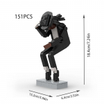 Idėjos MOC Muzikos Superžvaigždės Dainininkai &Scaron;okėjai MJ Modelis Michael Jacksono Statybiniai Blokeliai Plytos Edukaciniai Vaikų Žaislai Kalėdinė Dovana