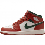Air Jordan 1 Mid GS Redstone Midnight Green Vaikams Sportbačiai Sail Pure-Platinum DQ8423-105 39