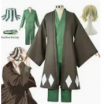 Kar&scaron;tas Anime Bleach Cosplay Urahara Kisuke Gotei 13 Kostiumas Kimono Uniforma Apsiaustas Vir&scaron;us Kelnės Skrybėlė Kostiumas Helovino Karnavalo &Scaron;ventei XXL&Bleach black