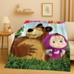 26 Stiliaus Animacinis M-Ma&scaron;a ir B-Lokys Kalėdinė Dovana Flanelinis Antklodė, Itin Mink&scaron;tas Pliu&scaron;inis Užtiesalas Namų Miegamojo Lovos Sofos Dangalas Vaikams 100x150cm
