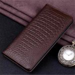 100% Natūralios Odos Magnetinis Atverčiamas Dėklas Samsung Galaxy S24 S25 S24+ S25+ Plus Ultra, Krokodilo Ra&scaron;to Galinė Dalimi, Pilnas Dangtelis Genuine Leather&Galaxy S25+ black