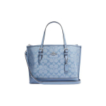 Coach Mollie Klasikinis monogramos žakardo rankinis krep&scaron;ys su užtrauktuku Moteri&scaron;ki rankiniai krep&scaron;iai &Scaron;viesiai mėlynas CH228-SVM6A Basic Set (Bag+Dust Bag)