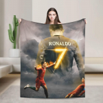 Ronaldo futbolo CR7 flanelinis pledas futbolo mados metamas pledas namams 200x150cm lovatiesė 150x180cm
