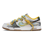 Nike Dunk Riedlentės Batai Vyri&scaron;ki Žemi Balti Pilki Pagrindas Geltoni Mėlyni Žali Spalvų Blokiniai FV3629-371(Team365-) 43