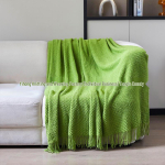 Super mink&scaron;tas megztas pledas sofai, biurui, miegui, vie&scaron;bučiui, lovos takelis arba svetainei. Sofa Blanket: 127*230CM žalia