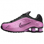 Nike Shox R4 Patogūs kvėpuojantys at&scaron;okantys bėgimo bateliai Moteri&scaron;kas sportbačio modelis Juodas Violetinis AR3565-014 EU 35.5