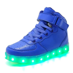 Vyri&scaron;ki &scaron;viečiantys sportbačiai Unisex prabangūs &scaron;viečiantys sportbačiai USB LED spalvoti &scaron;viečiantys batai moterims naktinis ap&scaron;vietimas vulkanizuoti batai 44 blue