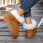 2025 Žiemos Mada Retro Laisvalaikio Sniego Batai Mink&scaron;tu Padu Patogūs Batai Moteri&scaron;ki &Scaron;ilti Neslystantys Stori Medvilniniai Pliu&scaron;iniai Ankle Boots 36 ruda
