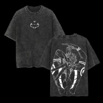 Anime Jujutsu Kaisen Ryomen Sukuna Harajuku Vintažiniai skalbti mar&scaron;kinėliai Medvilniniai Vyri&scaron;ki Gatvės stiliaus Dydeli Moteri&scaron;ki Trumpomis rankovėmis Unisex Y2k 2XL