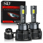 2 vnt. 60000 Lm 130W D1S D3S D2S D4S LED priekinių žibintų lemputės 6500K baltos D1R D2R D3R D4R Automobilio Turbo &scaron;viesa su dviguru variniu vamzdeliu D4S/D4R