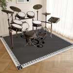 Būgnų kilimėlis Garso izoliacija Neslystantis grindų kilimėlis Namų muzikos instrumentai Fortepijonas Smūgius sugeriantis pėdos kilimėlis Lengvas prabangus Darbo kambario Miegamojo kilimas 80cm x 120cm