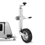VEVOR Priekabos atraminis ratas, 150 kg keliamoji galia, tvirtas prisukamas priekabos atraminis ratas su vienu ratuku ir ergonomi&scaron;ka rankena 25 x 13 x 55 cm