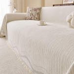 Velvetinio sofos uždangalo pledas: Visas dengimas, universalus apsauginis nuo įbrėžimų visais sezonais. 180cm x 180cm beige