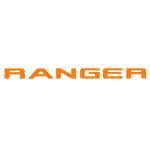Ford Ranger 2015-2021 grotelėms Vir&scaron;utinė logotipo raidė Grotelės RANGER 3D emblema Originalaus dydžio ABS lipdukas su klijais Chromuotas stilius S for T7 and T8 XL white