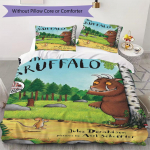 Grufalo ra&scaron;to patalynė, pledų komplektas, paklodė, pagalvės užvalkalas, namų gimtadienio dovana(1 * antklodės užvalkalas + 2 * pagalvės užvalkalai, be &scaron;erdies)_lx 200x200cm