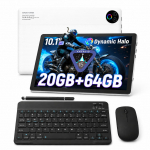 Android 15 plan&scaron;etė, 10,1 colio, 20 GB RAM + 64 GB ROM, WiFi, Bluetooth, 5000 mAh baterija tablet+black keyboard