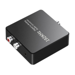 Analoginis į skaitmeninį garso keitiklis ADC 3,5 mm Aux+L/R RCA į Toslink/koaksialinį skaitmeninio garso keitiklis Stereo garsas į skaitmeninį garsą juoda