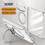 360&deg; besisukantis magnetinis stovas, galvanizuotas dėklas, skirtas iPhone Ultra 18 Fold Wide, smūgiams atsparus, su Magsafe, kameros i&scaron;siki&scaron;imo apsauga iPhone Duo