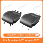 Naujam Tesla Model Y Juniper 2025+ Kojų atramos prailginimo sėdynės užvalkalas Atminties putų prailgintuvo pagalvėlė Automobilio interjero aksesuarai Nappa leather&Four Seasons