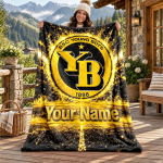 BSC Young Boys Individualus vardas Flanelinis pledas Personalizuotas mink&scaron;tas &scaron;iltas pliu&scaron;inis metamas pledas Individualizuota dovana &scaron;eimai draugams 100cmx150cm