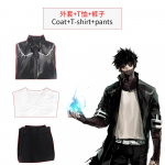 Anime Mano Herojų Akademija Dabi Cosplay Kostiumas Juodas Paltas Mar&scaron;kiniai Kelnės Pilnas Rinkinys Uniforma Karnavalo Kostiumas Helovino &Scaron;ventė Suaugusiems Vyrams One Size black