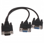 15 kontaktų Vga ki&scaron;tukas į 2 Vga Svga moteri&scaron;kas adapterio skirstytuvo vaizdo monitoriaus kabelis