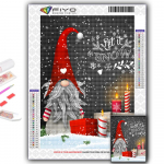 Deimantinė tapyba Kalėdų eglutė Santa Sniego senis Siuvinėjimas Kryželiu Kalnų kri&scaron;tolas Namų dekoras Full Round 20X30CM