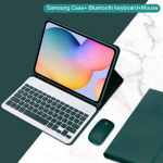 Skirtas &bdquo;Samsung Galaxy Tab A8 10.5 S6 Lite 10.4 S7 S8 11&ldquo; dėklui su &bdquo;Bluetooth&ldquo; klaviatūra ir pele su ra&scaron;iklio anga English S6 Lite 10.4in tamsiai žalia spalva