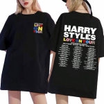 &bdquo;Love on Tour 2023&ldquo; mar&scaron;kinėliai &bdquo;Harajuku&ldquo; senoviniai dideli mar&scaron;kinėliai, vyri&scaron;ki, moteri&scaron;ki, vasariniai laisvalaikio medvilniniai trumpomis rankovėmis mar&scaron;kinėliai Gatvės drabužiai XS