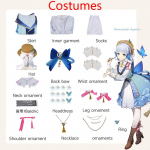 Genshin Impact COS Kamisato Ayaka Skin Huashi Letter Sijonas Cosplay Girl Princess Anime kostiumas