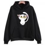 Suzume No Tojimari Daijin Baltas Katukas Estetinis Džemperis Moterims Kawaii/Mielas Animacinis Ilgomis Rankovėmis Megztinis Mielas Katukas Žiūrintis Į Tave L