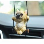 &bdquo;Resin Cute Dog Anime&ldquo; automobilių aksesuarai &bdquo;Swing Bulldog&ldquo; pakabukas, automatinis galinio vaizdo veidrodžio papuo&scaron;alai, gimtadienio dovanų poros priedai 1