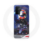 Coque pour Oppo A74 Formule 1 Pierre Gasly Pilote automobile F1 Rouge Bleu