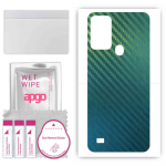 apgo Protective Skin Sticker for the back compatible with Oukitel C31 Pro, Wrap Film, Foil, Vinyl - Pattern Carbon Chameleon CAKA1