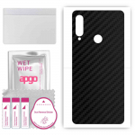 apgo Protective Skin Sticker for the back compatible with Lenovo Z6 Pro, Wrap Film, Foil, Vinyl - Pattern Carbon Black