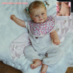 Didelio dydžio 60 cm audinio korpusas Reborn Doll Maddie 50 cm pilnas vinilo korpusas naujagimio lėlė rankų darbo i&scaron;skirtiniais spalvomis dažytos 3D odos imitacijos kūdikių lėlės vaikams 50cm cloth body