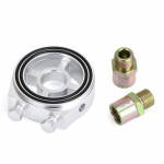 Racing M20X1.5 3/4-16 1/8 NPT aliuminio alyvos slėgio matuoklis Alyvos filtras sumu&scaron;tinis adapteris Automobilių priedai sidabras