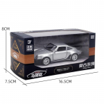 1/36 Porsche 911 Turbo 1978 Diecast lydinio automobilio modelis Metalinis atitraukiamas simuliacinis automobilio žaislas Sportinio automobilio ornamentas su atidaromomis durimis Dovaninis automobilis sidabras