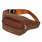 Didelės talpos odinis krep&scaron;ys vyri&scaron;kas juosmens krep&scaron;ys krep&scaron;ys per petį PU vandeniui atsparus krūtinės krep&scaron;ys pinigams surinkti lauko sportui