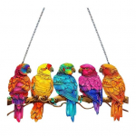Acrylic Tree Parrot Decor Colorful Parrot Bird 2D Flat Art Christmas Tree