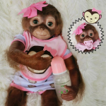 50 cm imituota beždžionė lėlė Reborn Doll Regeneruota lėlė vaiki&scaron;kas žaislas
