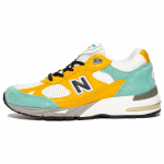 Sneakersnstuff x New Balance 991 Pagaminti Anglijoje Slaptas spalvų derinys Vyri&scaron;ki sportbačiai Geltoni Mėtiniai Balti M991SNS 41.5