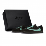 Travis Scott X Jordan Air Jordan 1 Vintage krep&scaron;inio bateliai unisex žemapadžiai Tiffany DM7866-202(Team80-S-BOX) 41