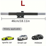 Lengvai montuojamas automatinis i&scaron;traukiamas automobilio saulės skydelis - UV apsauga ir &scaron;ilumos izoliacija Lipni juoda užuolaida
