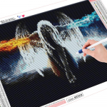 5D &bdquo;pasidaryk pats&ldquo; deimantinis paveikslas Visi&scaron;kai apvalus deimantinis &bdquo;Angelas ir sparnai&ldquo; 3D siuvinėjimas kryželiu kri&scaron;tolinio akmens mozaika 20*30 cm